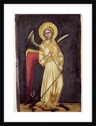 An Angel with a Demon on a Chain by Ridolfo di Arpo Guariento