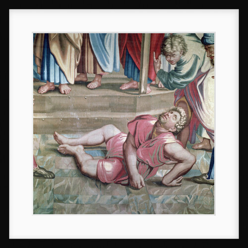 Tapestry depicting the Acts of the Apostles, the Death of Ananias by Raphael (1483-1520) (after)