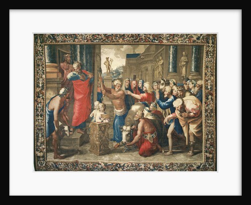 Tapestry depicting the Acts of the Apostles, the Sacrifice of Lystra by Raphael (1483-1520) (after)