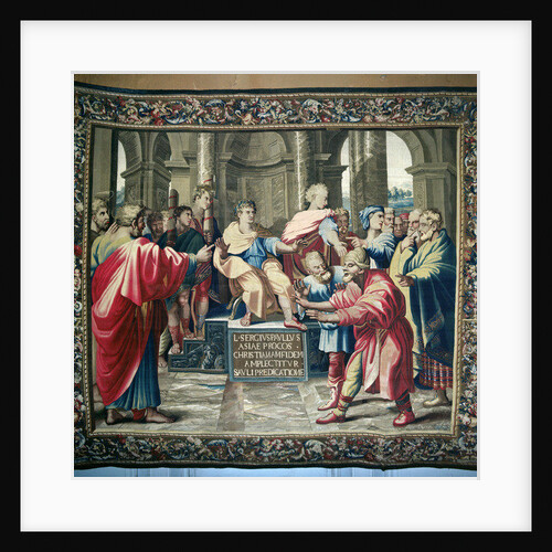 Tapestry depicting the Acts of the Apostles. The Blinding of Elymas by Raphael (1483-1520) (after)