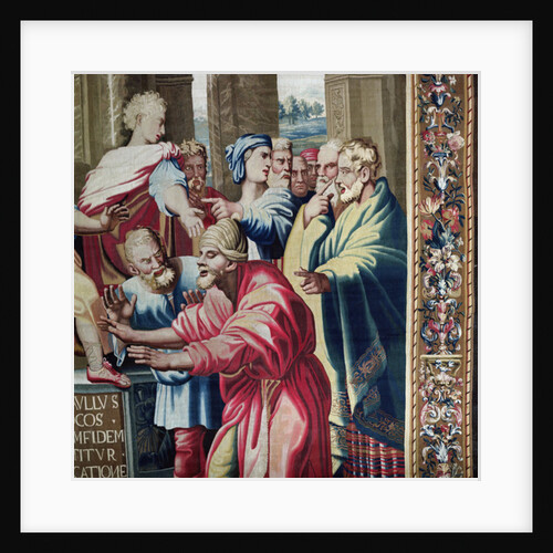 Tapestry depicting the Acts of the Apostles, the Blinding of Elymas by Raphael