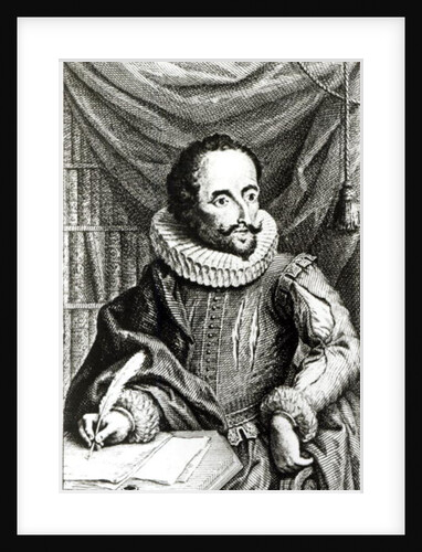Portrait of Miguel de Cervantes Saavedra engraved by Jacob Folkema by William Kent