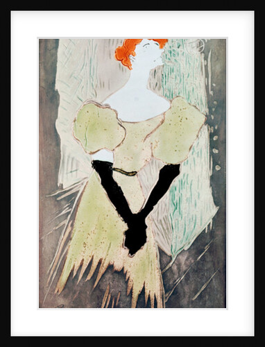 Yvette Guilbert, 1895 by Henri de Toulouse-Lautrec