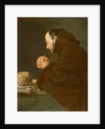 Saint Francis in Prayer by Diego Rodriguez de Silva y Velazquez