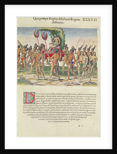 A Bride is Carried to the Chief by Jacques (1533-88) (after) Le Moyne