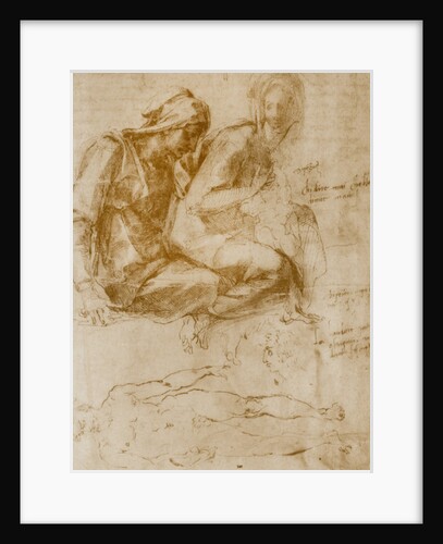 Saint Anne, the Virgin and Child and a study of a nude man by Michelangelo Buonarroti