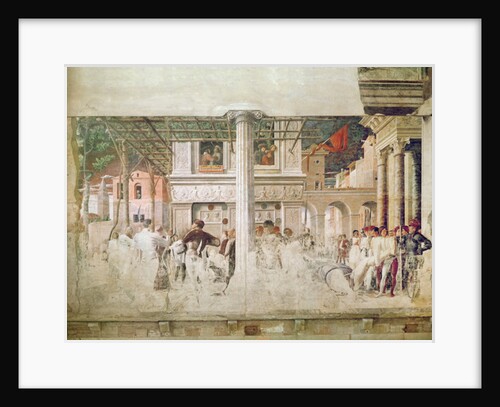 The martyrdom of Saint Christopher and the moving of his body, c.1450-56 by Andrea Mantegna