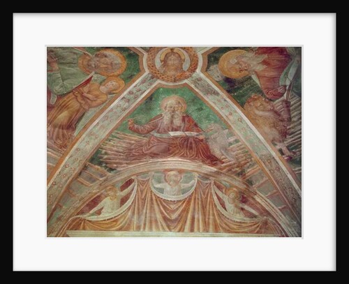 God the Father at the Cornerstone, Christ blessing, on the Ceiling, God the Father blessing by Benozzo di Lese di Sandro Gozzoli