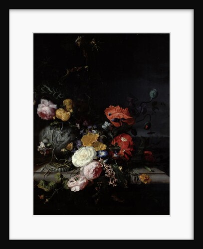 Still Life with Flowers and Insects by Jacob van Walscapelle