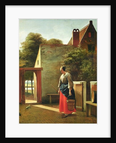 The Servant in the Courtyard, c.1660 by Pieter de Hooch