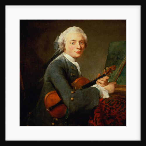 Young Man with a Violin, or Portrait of Charles Theodose Godefroy c.1738 by Jean-Baptiste Simeon Chardin