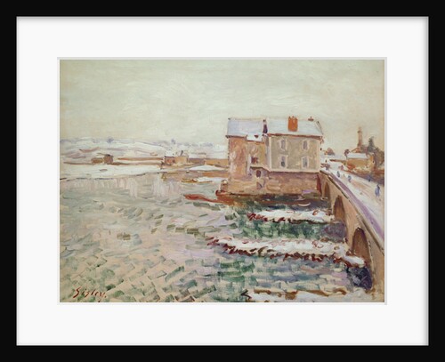 The Moret Bridge during the winter of 1889, after 1889 by Alfred Sisley