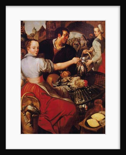 The Poultry Merchant by Joachim Bueckelaer