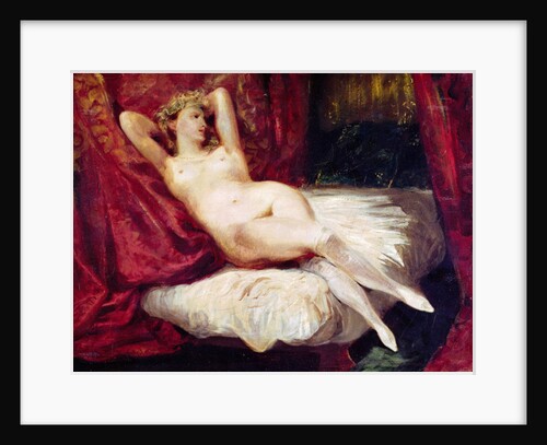 Woman with White Stockings by Ferdinand Victor Eugene Delacroix