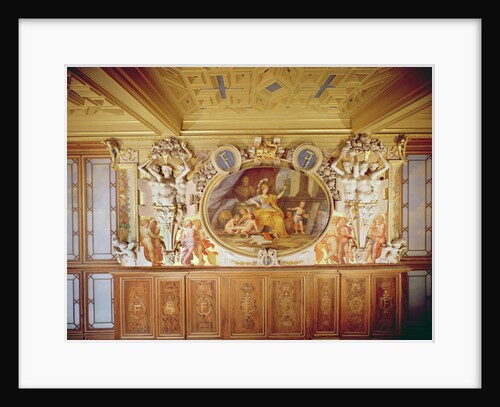 Galerie François I, Fresco depicting 'La Nymphe de Fontainebleau', after Rosso Fiorentino, Giovanni Battista, 1860 by Louis Charles Auguste Couder