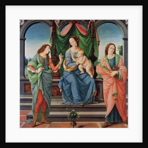The Virgin and Child between Saint John and Saint Sebastian by Lorenzo di Credi