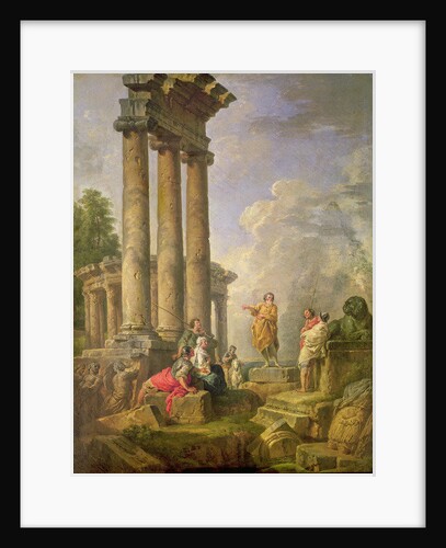 Ruins with Saint Paul preaching, 1735 by Giovanni Paolo Pannini or Panini