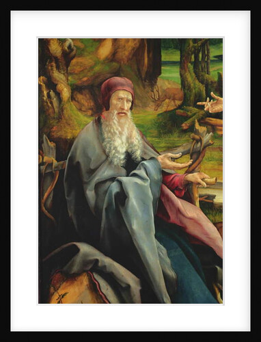 Visit of Saint Anthony to Saint Paul the hermit by Matthias Grunewald