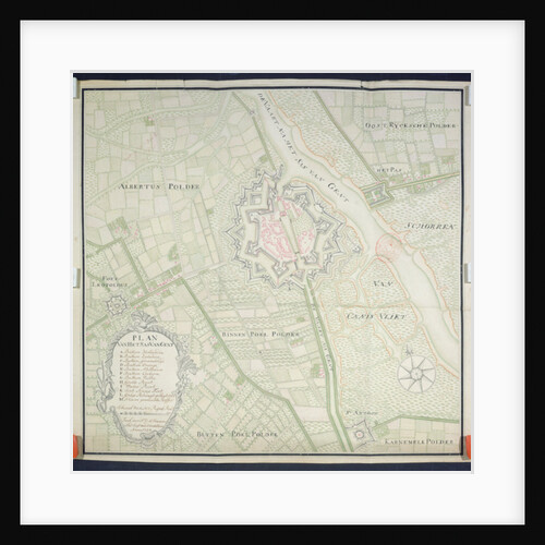 Map of Sas de Gant and surrounding areas, 1759 by Flemish School