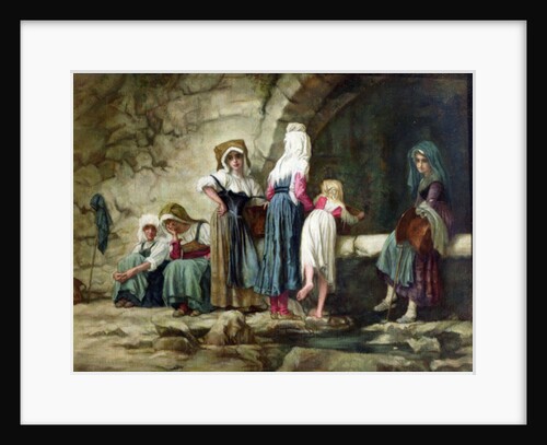 Peasants at a Fountain by Antoine Auguste Ernest Herbert or Hebert