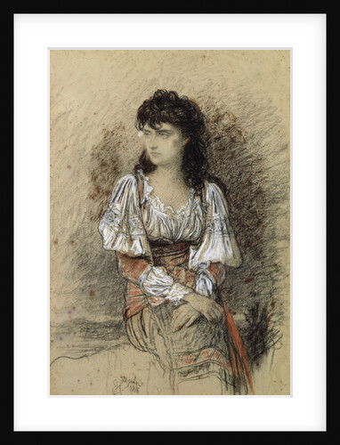 A Dressed Up Peasant, 1876 by Antoine Auguste Ernest Herbert or Hebert