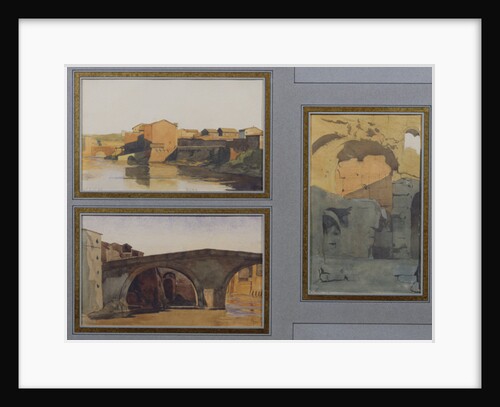 The Tiber, Cloaca Maxima and Ponte Rotto by Antoine Auguste Ernest Herbert or Hebert