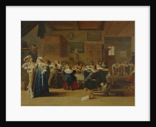 Meeting in an interior by Dirck Hals