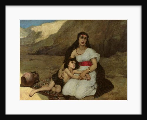 Arabic woman and her child, 1877 by Gustave Krabansky