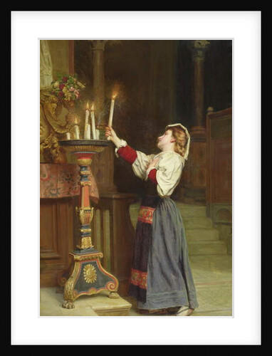 Girl with a candle, 1908 by Remy Cogghe