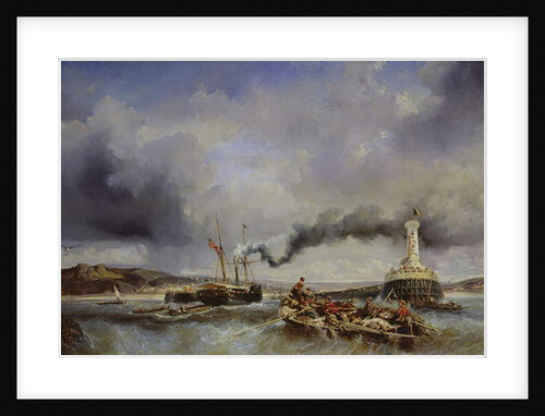 View of the port of Boulogne from the sea, 1843 by Louis Eugene Gabriel Isabey