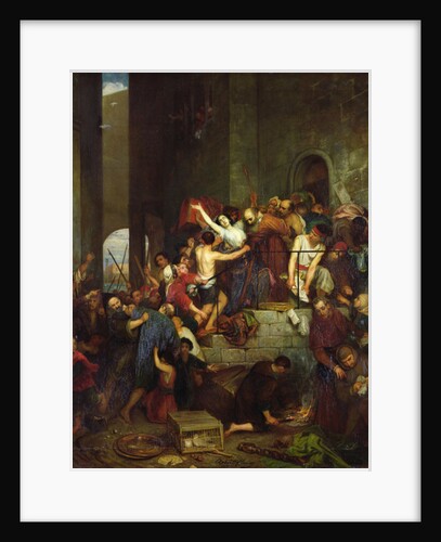 The looting of a house on the Venetian island of Guidecca during the middle ages, 1855, by Joseph-Nicolas Robert-Fleury