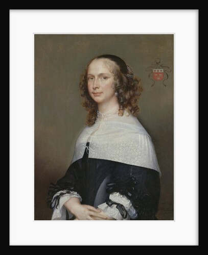 Portrait of the wife of Nicolas van der Haer, 1661 by Adriaen Hanneman