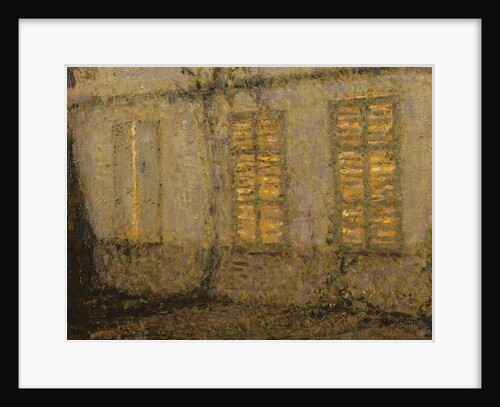 Closed shutters, moonlight, Gerberoy, c.1932 by Henri Eugene Augustin Le Sidaner