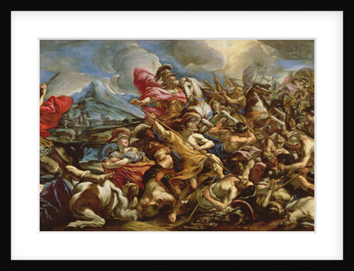 Joshua stopping the sun to defeat the Amalekites by Giovanni Battista Benaschi