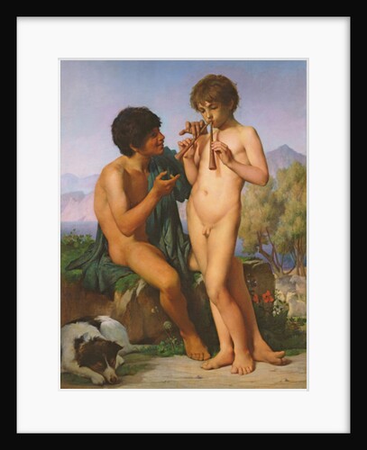 The Flute Lesson, 1858 by Jules Elie Delaunay