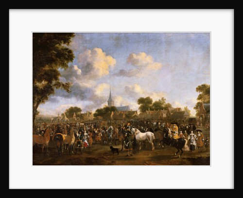 Horse Fair in Valkenburg, 1675 by Pieter Wouwermans or Wouwerman