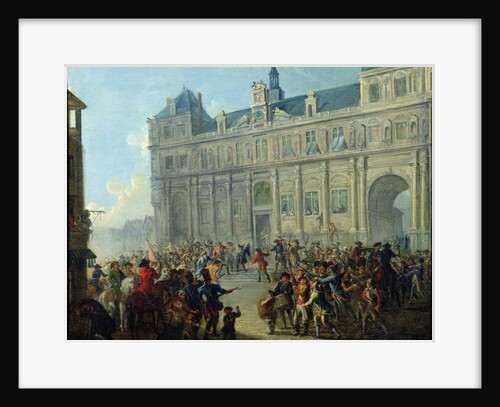 The Assassination of Jacques de Flesselles on the Steps of City Hall July 14, 1789 by Jean-Baptiste Lallemand