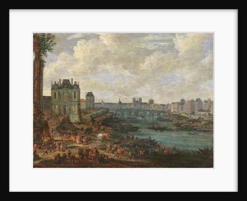 The Seine and La Porte de la Conférence, c.1689 by Pieter I Casteels