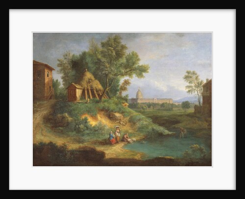 Hotel des Invalides, view from the Grenouillere by Jean-Francois the Younger Millet