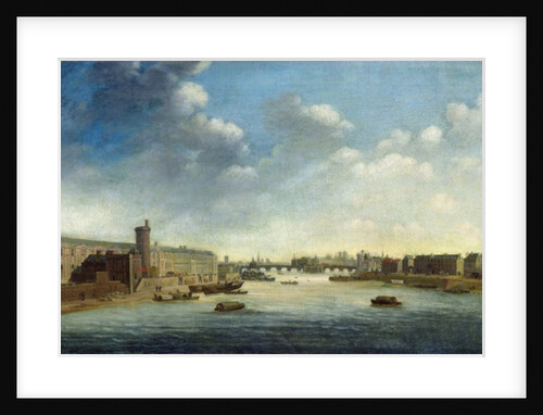 The Seine from the Barbier Bridge Upstream, the Louvre by Netherlandish School