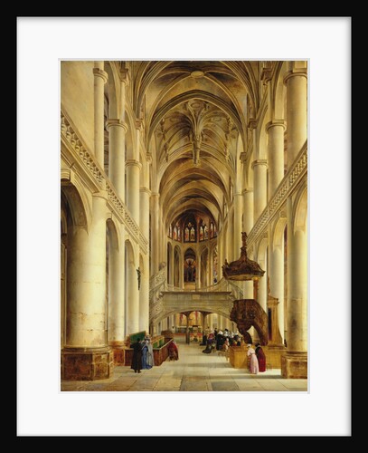 Interior of The Church of Saint-Etienne-du-Mont, Paris, c.1820 by Charles (attr. to) Renoux