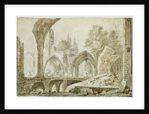 Interior of the Church of Sainte-Geneviève in Ruins, 1807 by Denise (fl.1779-97) Duchateau