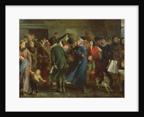Queue at the Butcher's Shop, 1871 by Clement Auguste Andrieux