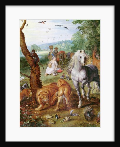 Noah's Ark, detail of the central group with horse by Jan III Snellinck