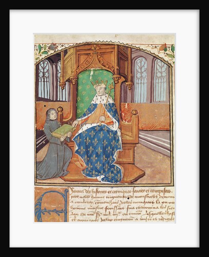 Ms 1468 fol.1 The Author Offers his Book to King Charles VII by French School