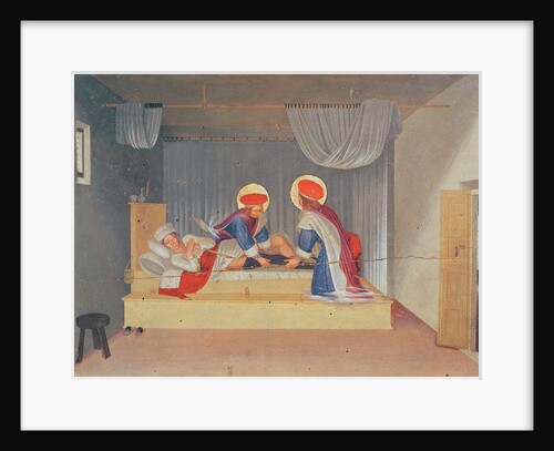 Altarpiece, The Virgin and Child surrounded by angels and eight Saints by Fra (c.1387-1455) Angelico