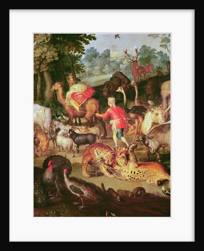 Earthly Paradise, detail of the right part, animals in pairs by Jan the Elder Brueghel