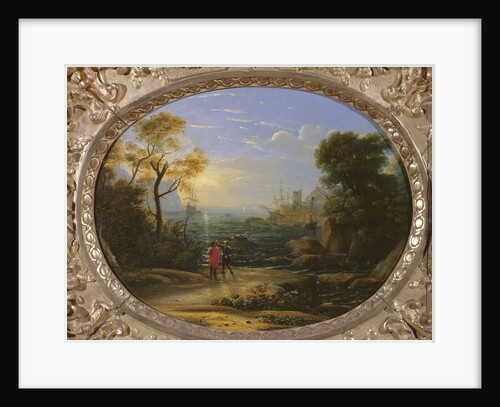Coastal Landscape at Sunset by Claude Lorrain (1600-82)