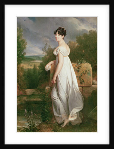 Full-length Portrait of Madame Visconti, wife of the former ambassador of the Cisalpine Republic, France by Francois Pascal Simon Baron Gerard