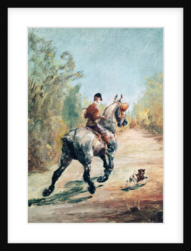 Trotting Horseman with a Little Dog, 1879 by Henri de Toulouse-Lautrec